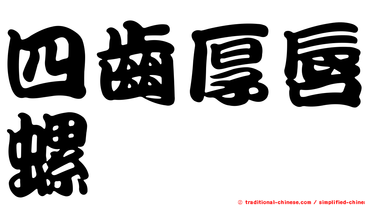 四齒厚唇螺