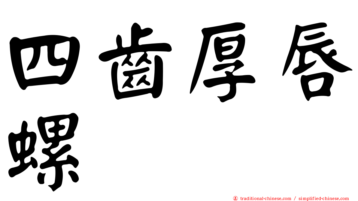 四齒厚唇螺