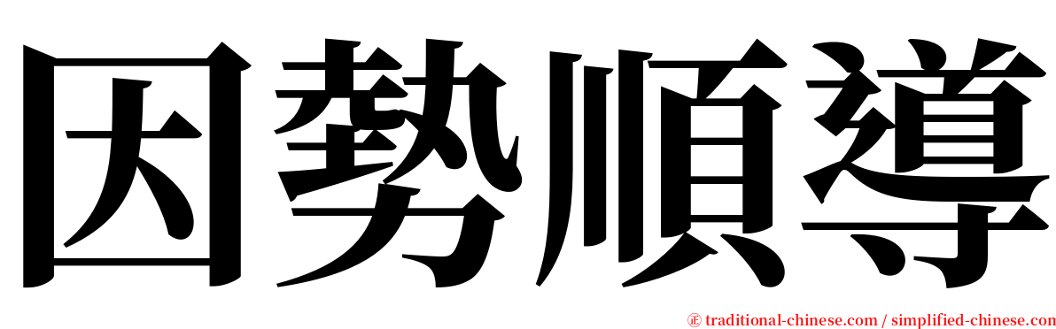 因勢順導 serif font