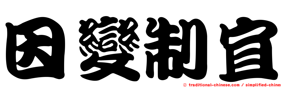 因變制宜