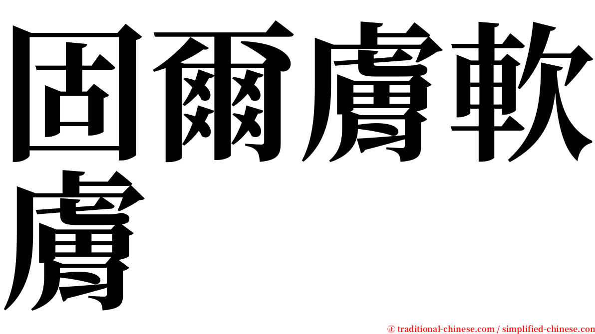 固爾膚軟膚 serif font
