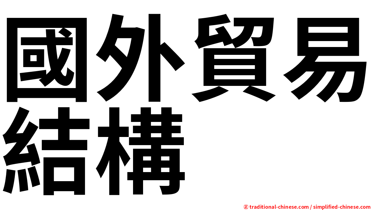 國外貿易結構