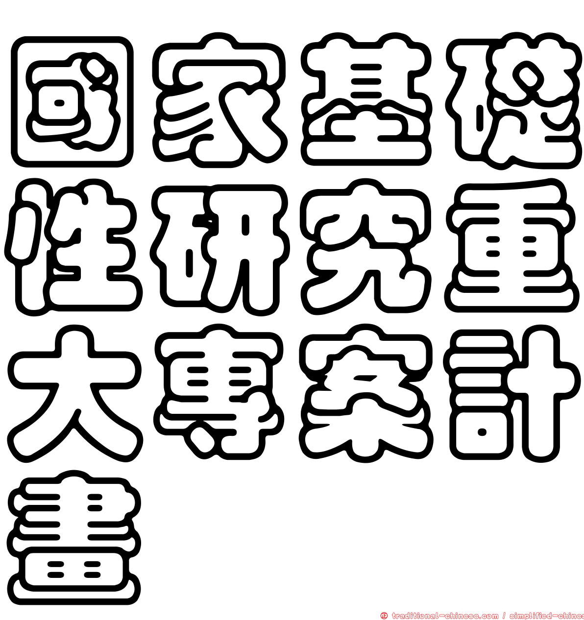 國家基礎性研究重大專案計畫