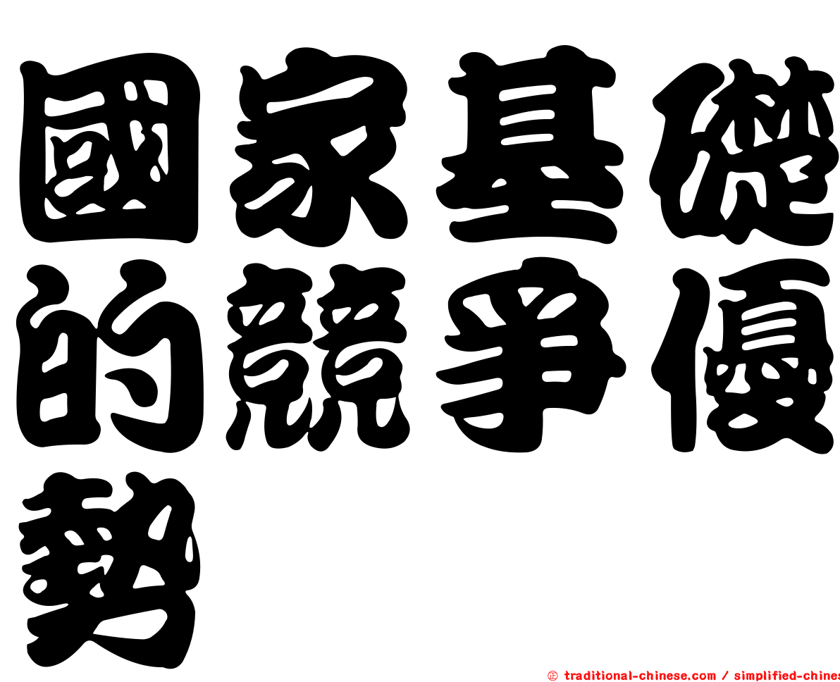 國家基礎的競爭優勢