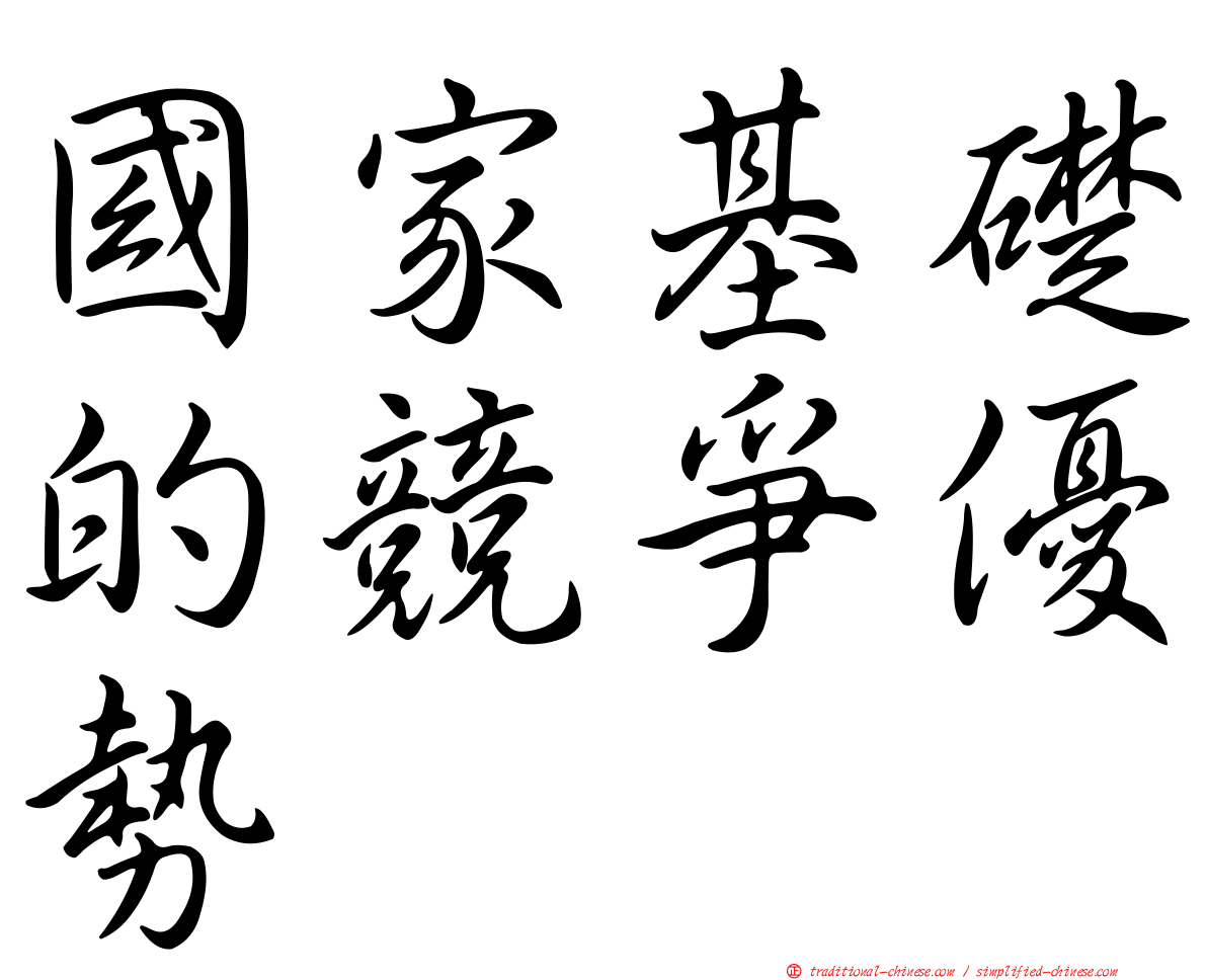 國家基礎的競爭優勢