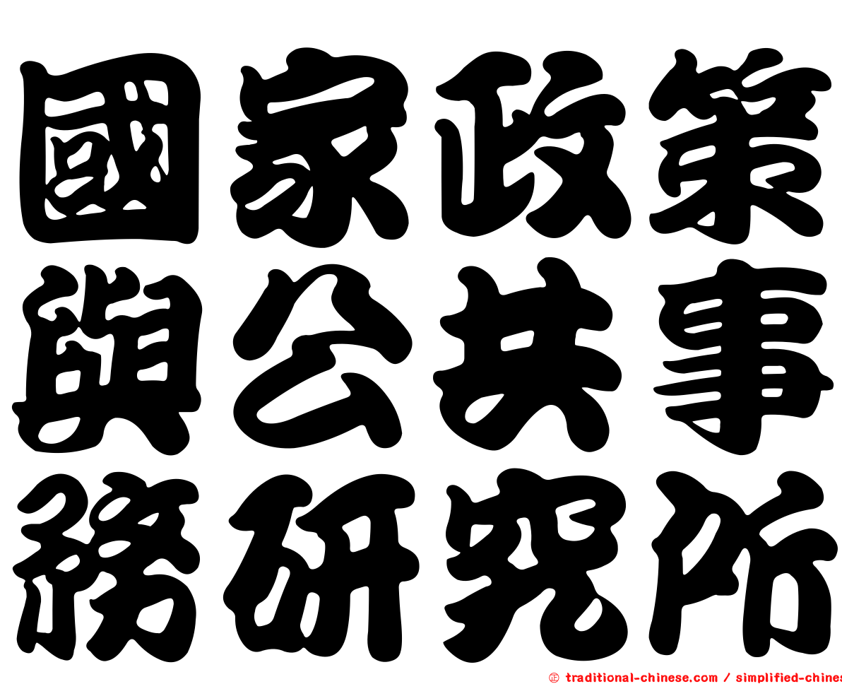 國家政策與公共事務研究所