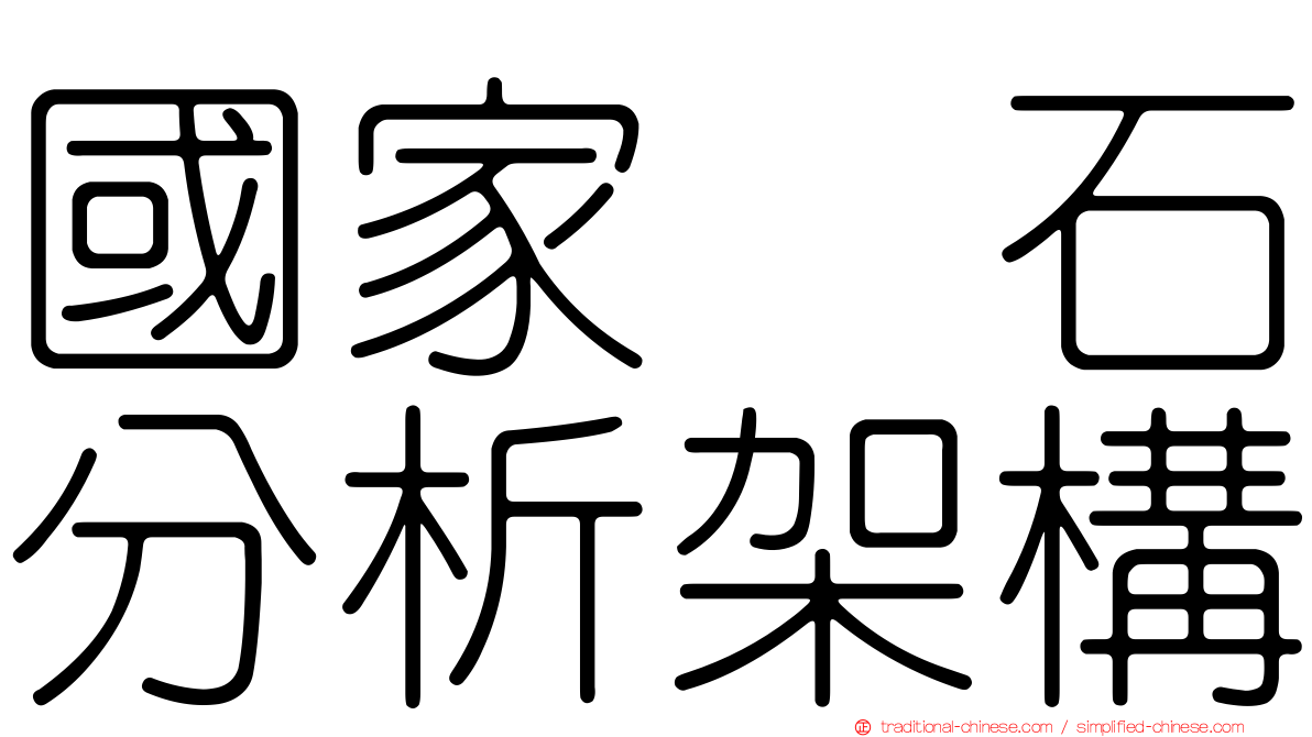 國家鑚石分析架構