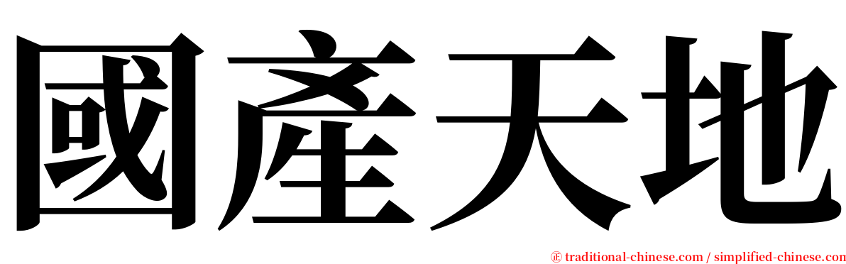 國產天地 serif font