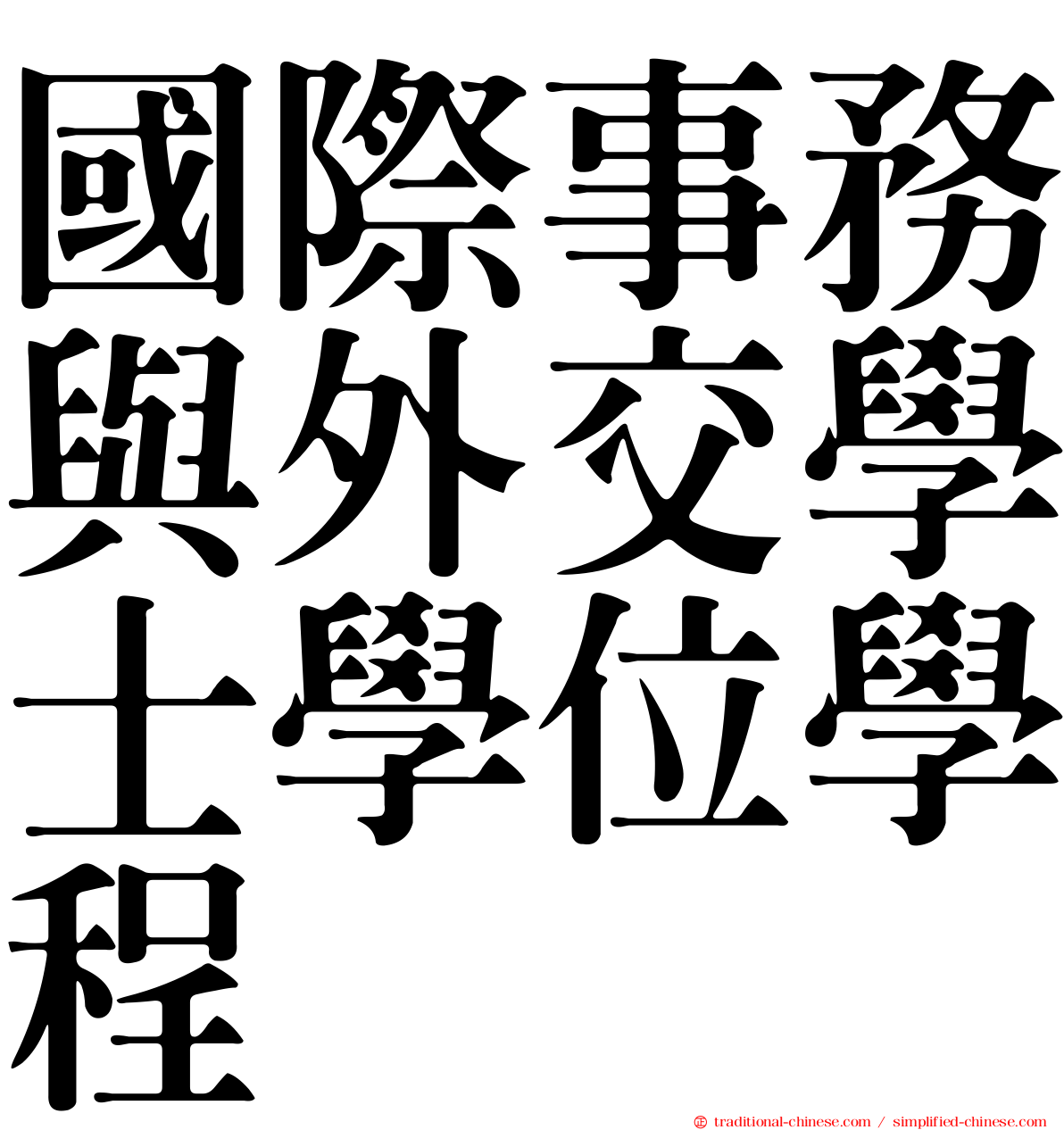 國際事務與外交學士學位學程