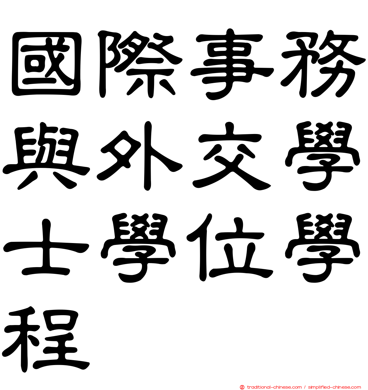國際事務與外交學士學位學程