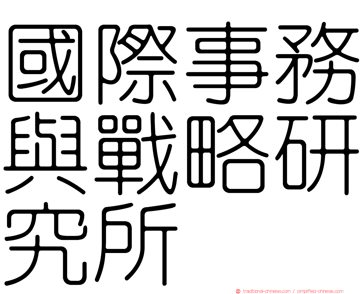 國際事務與戰略研究所