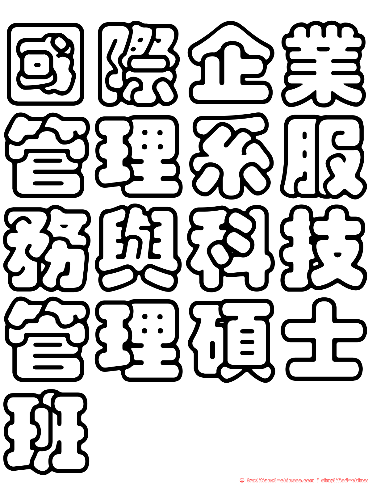 國際企業管理系服務與科技管理碩士班