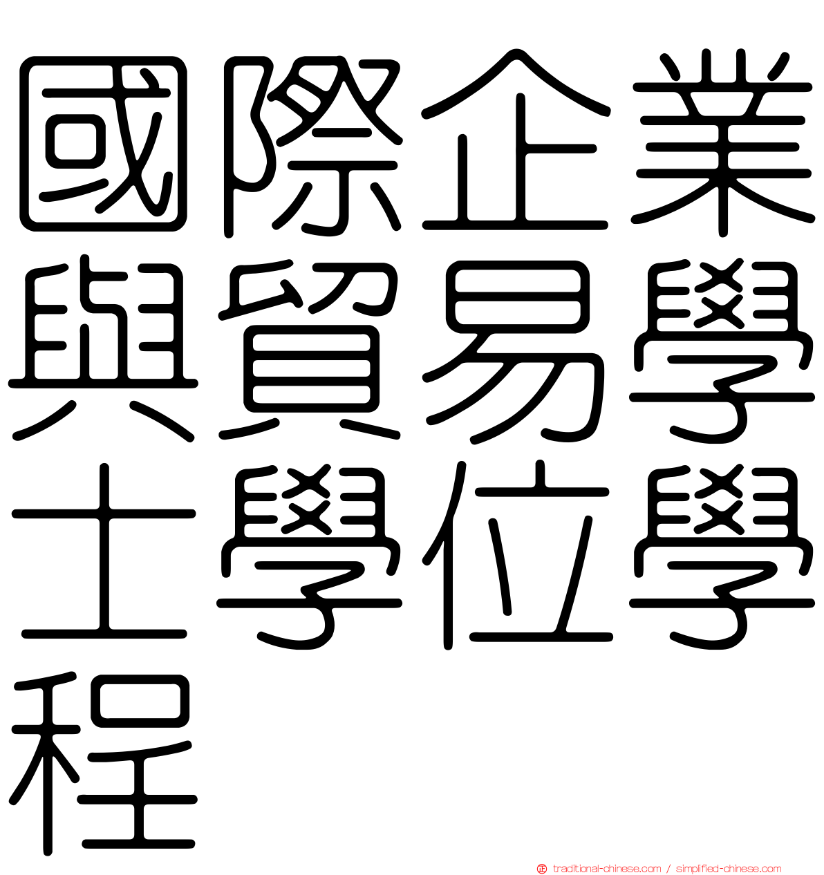 國際企業與貿易學士學位學程