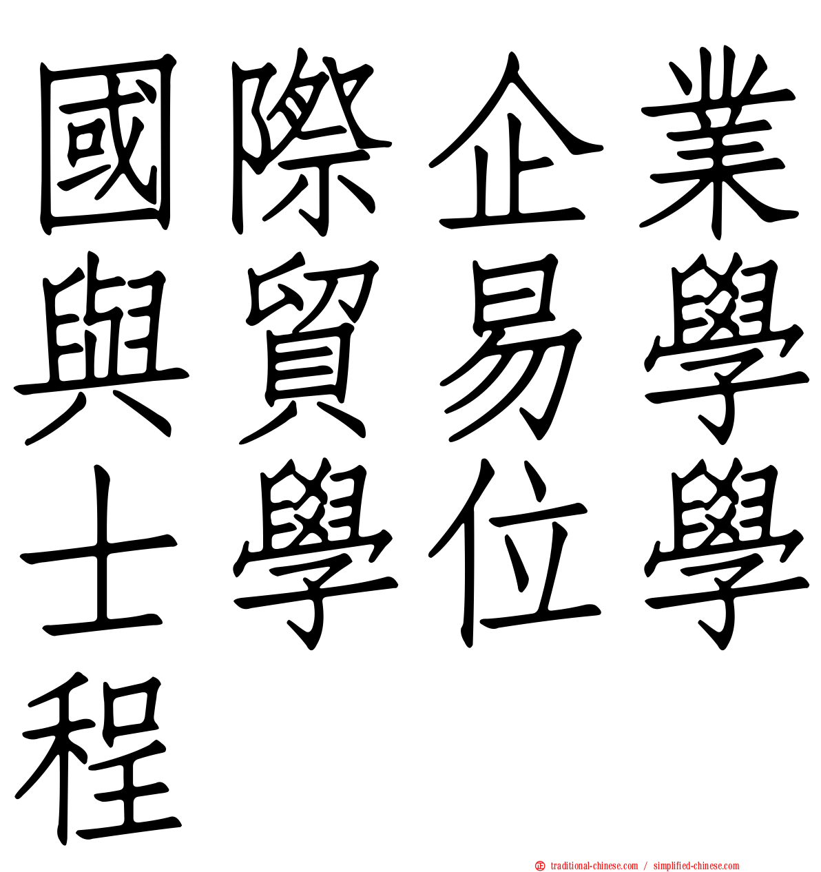 國際企業與貿易學士學位學程