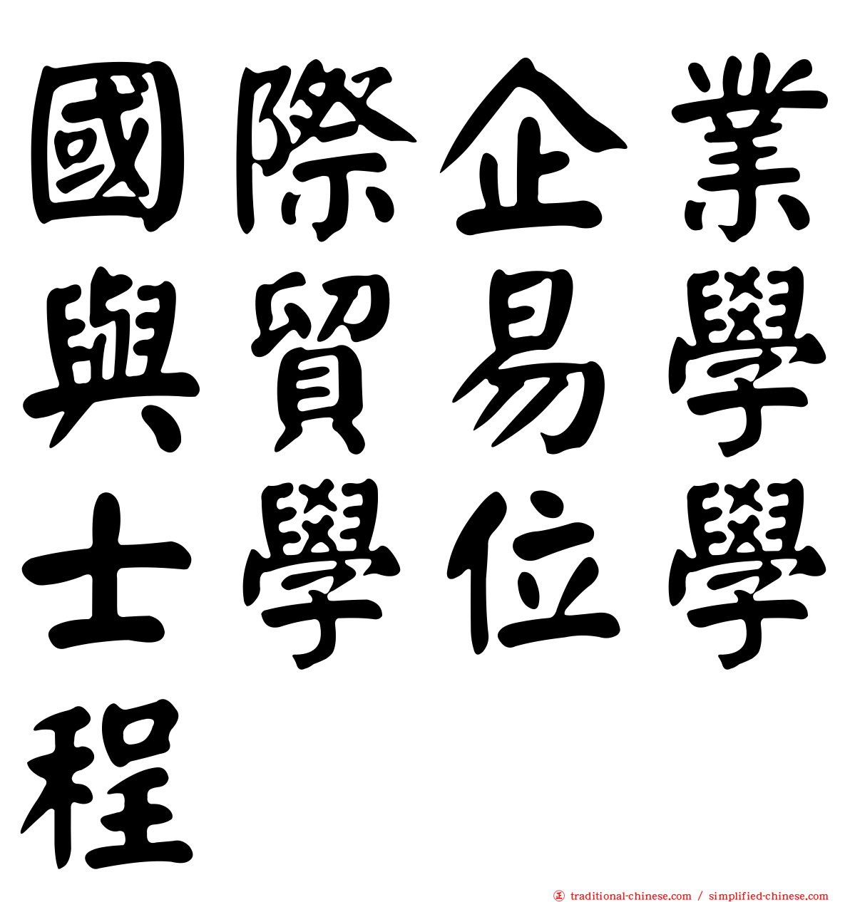 國際企業與貿易學士學位學程