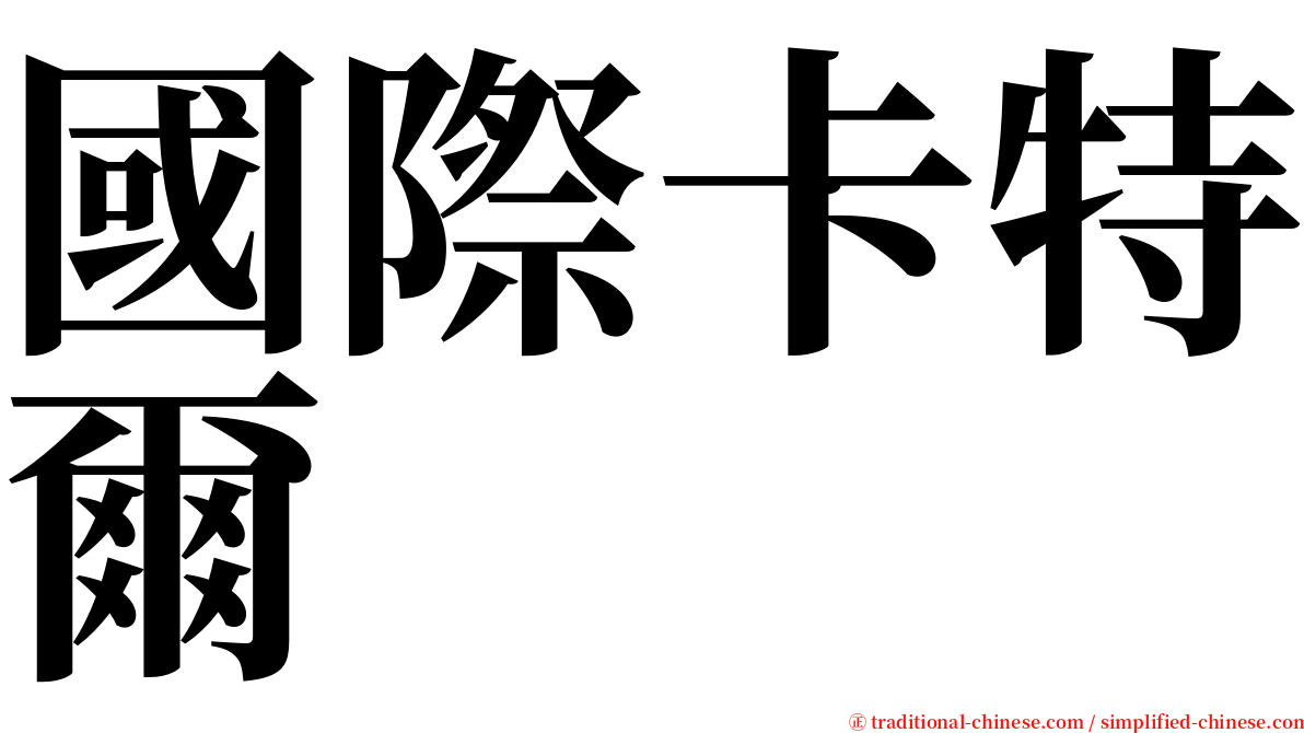 國際卡特爾 serif font