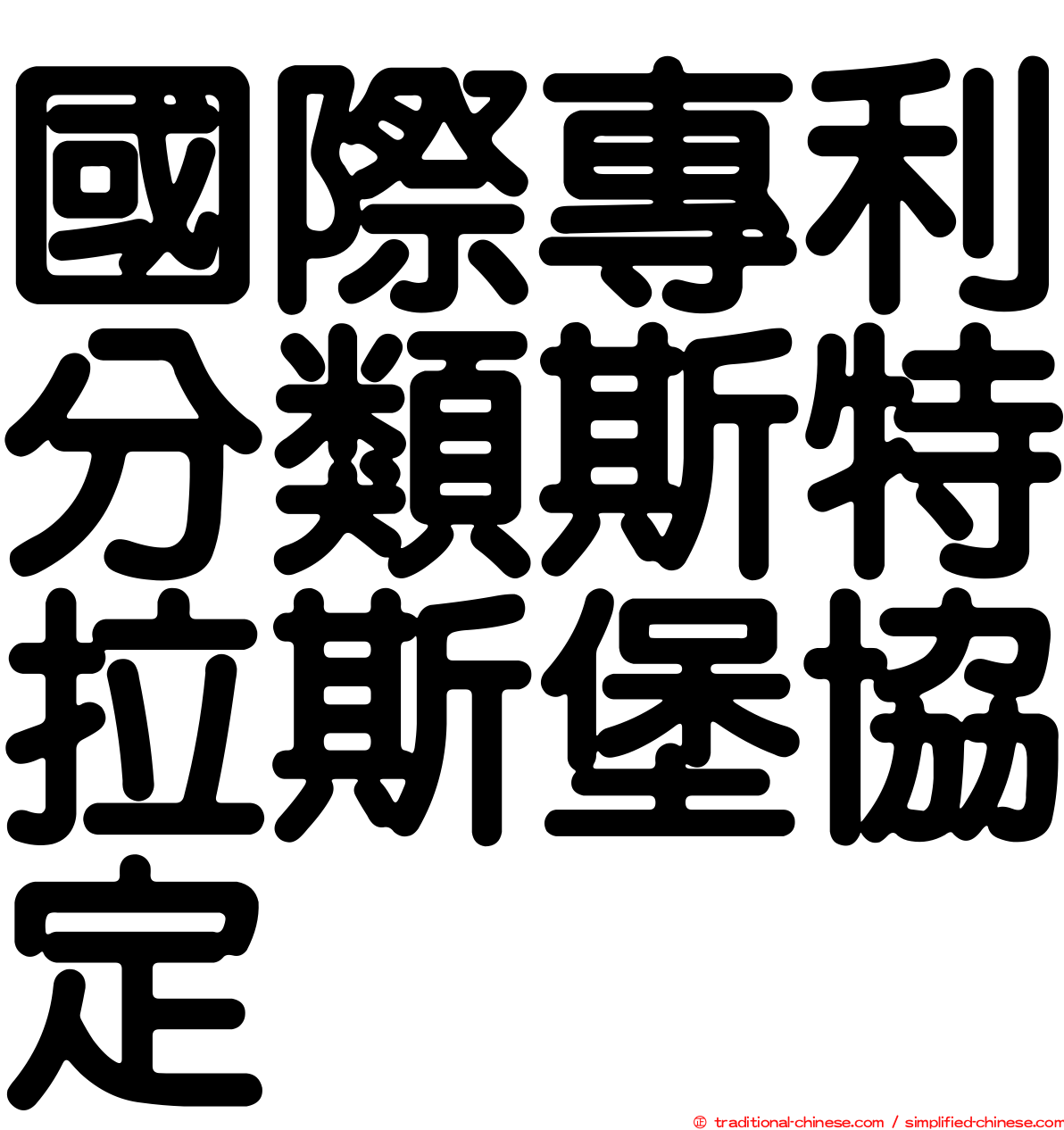 國際專利分類斯特拉斯堡協定