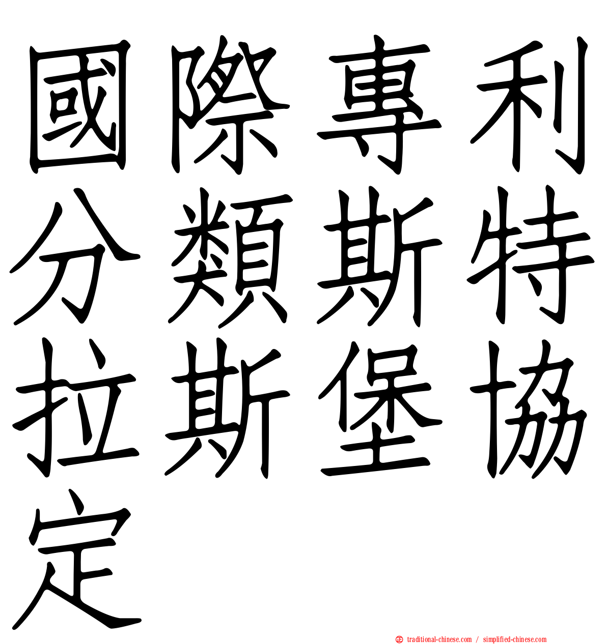 國際專利分類斯特拉斯堡協定
