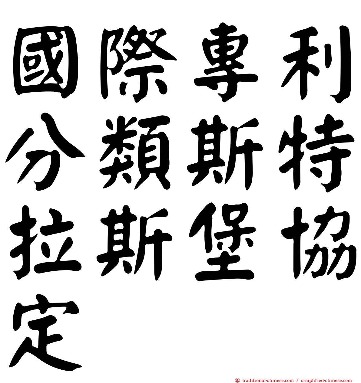 國際專利分類斯特拉斯堡協定