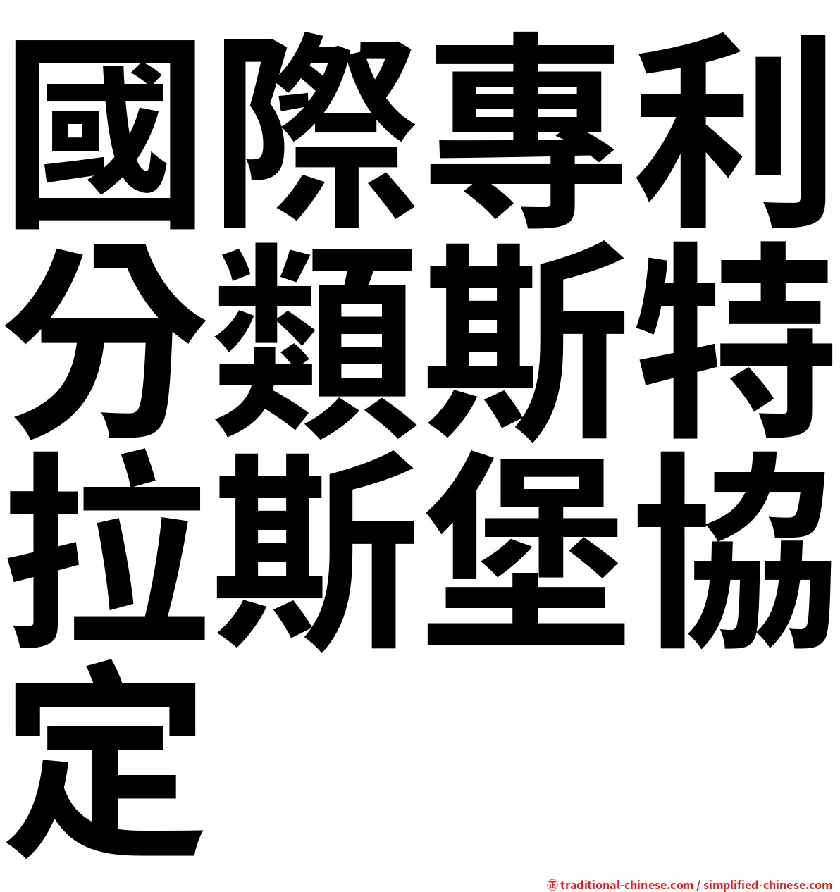 國際專利分類斯特拉斯堡協定