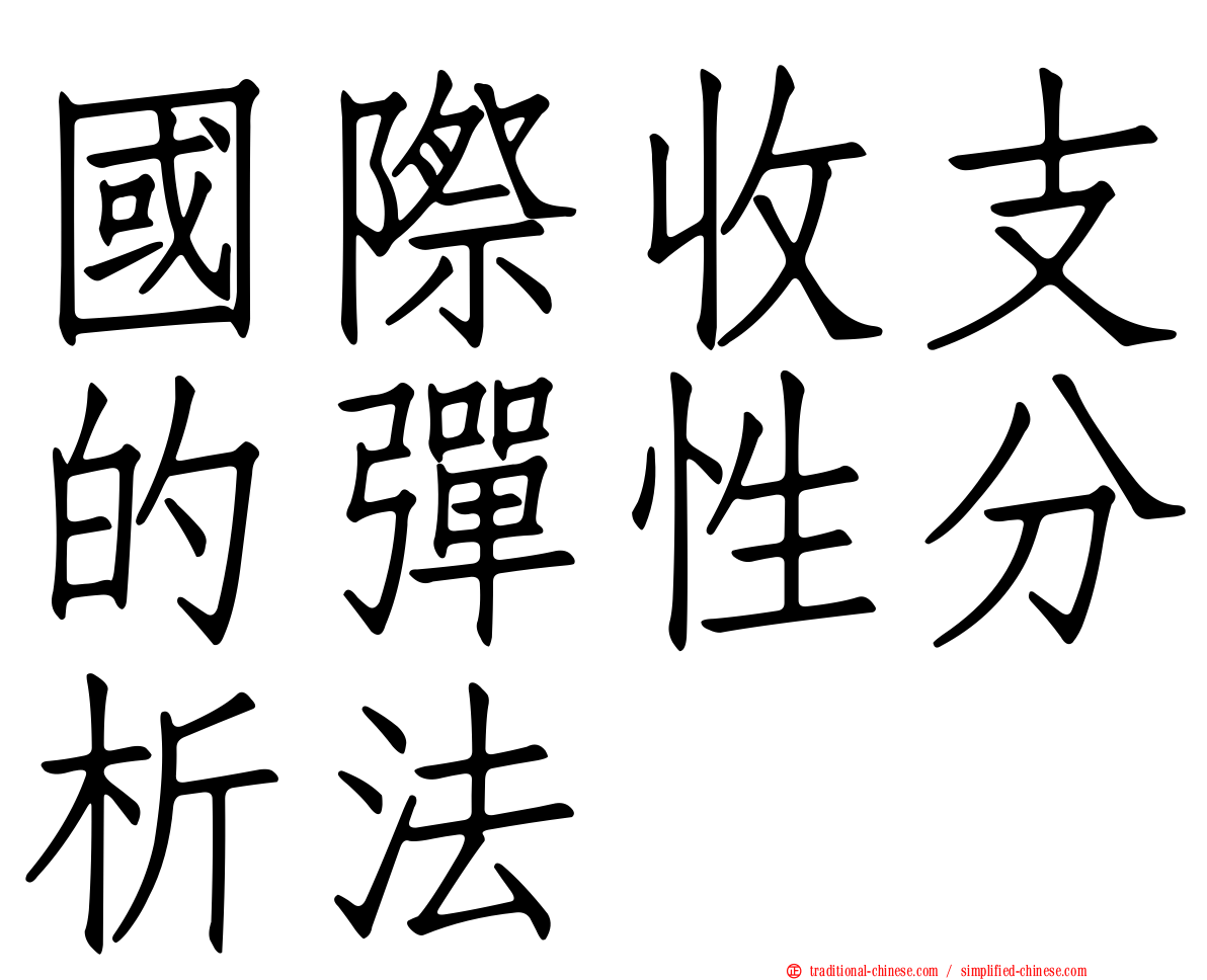 國際收支的彈性分析法