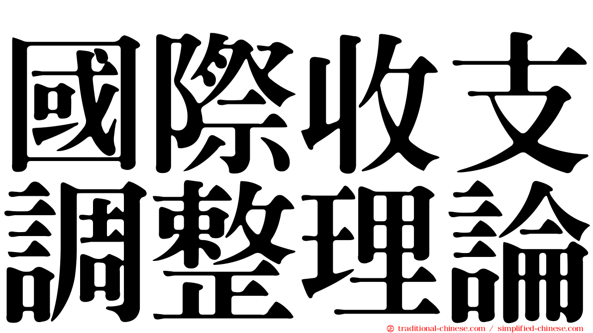 國際收支調整理論