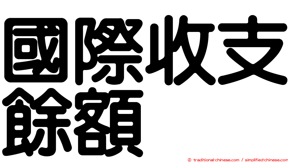 國際收支餘額