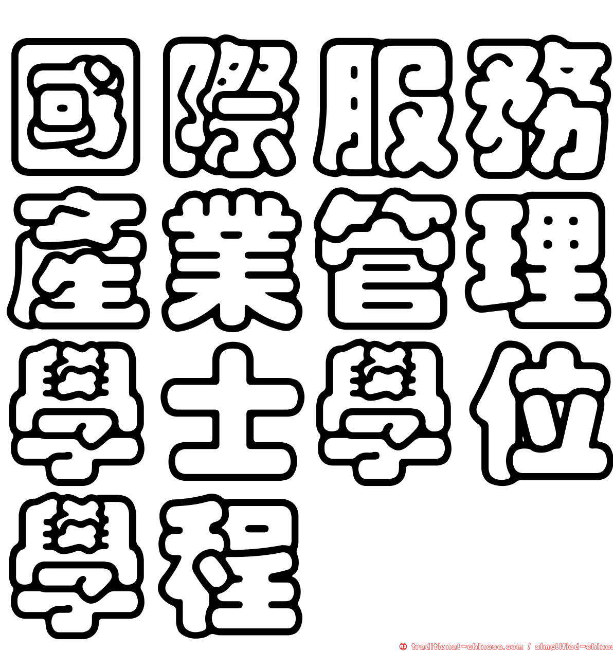 國際服務產業管理學士學位學程