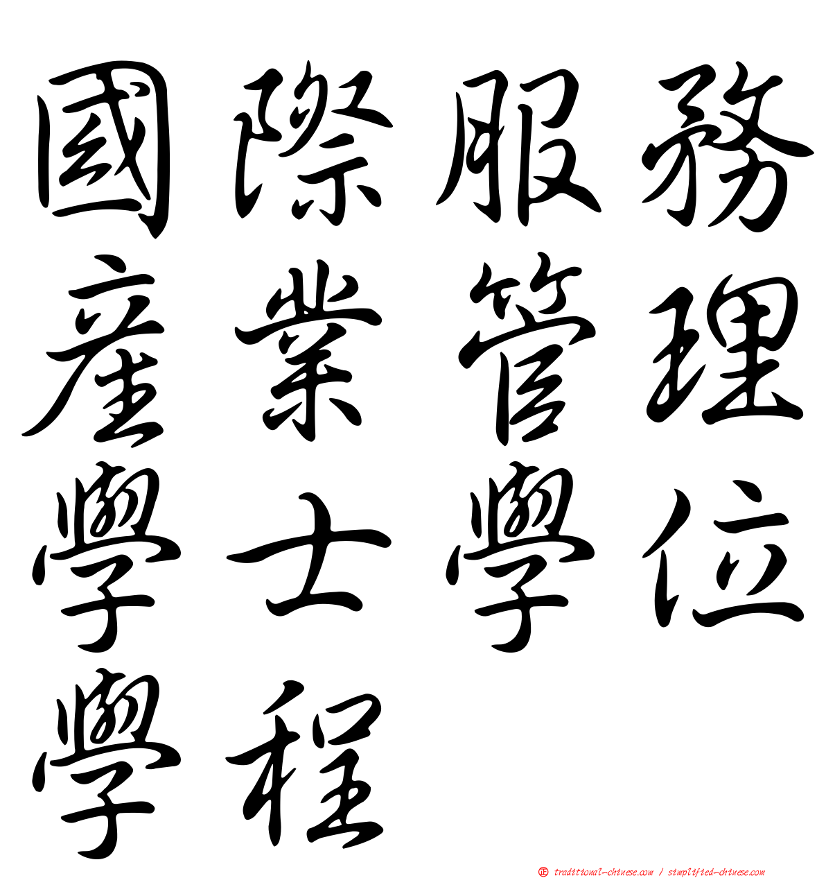 國際服務產業管理學士學位學程