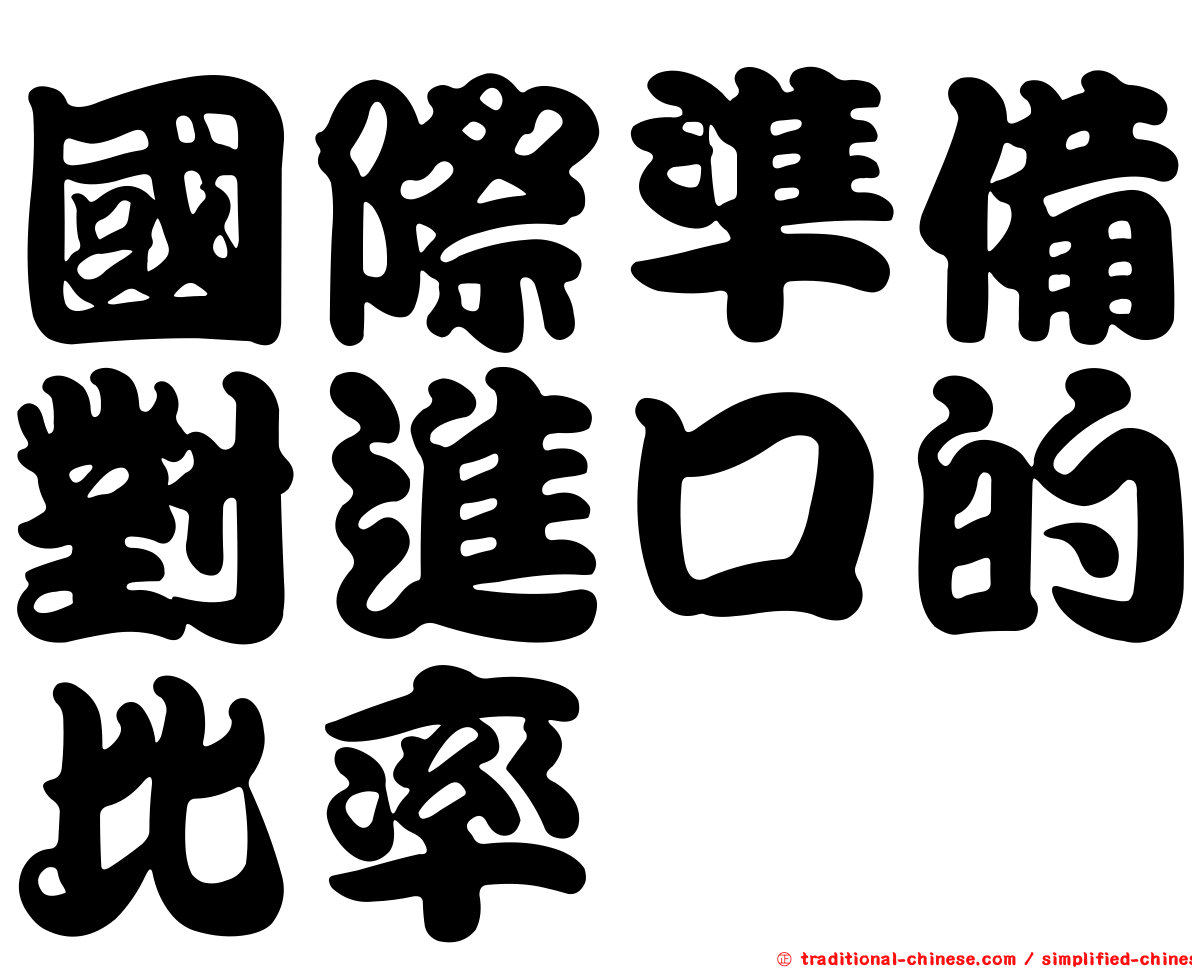 國際準備對進口的比率