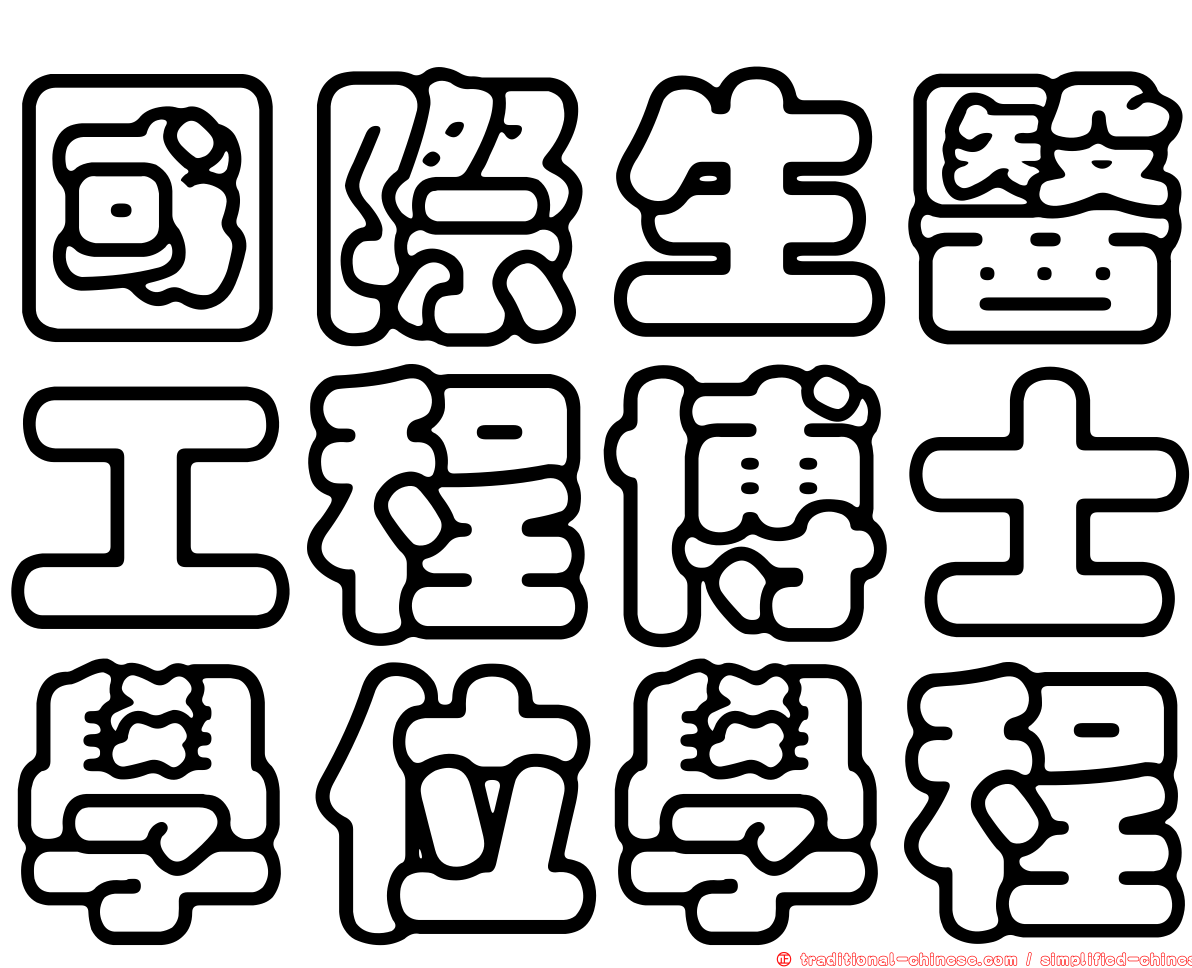 國際生醫工程博士學位學程