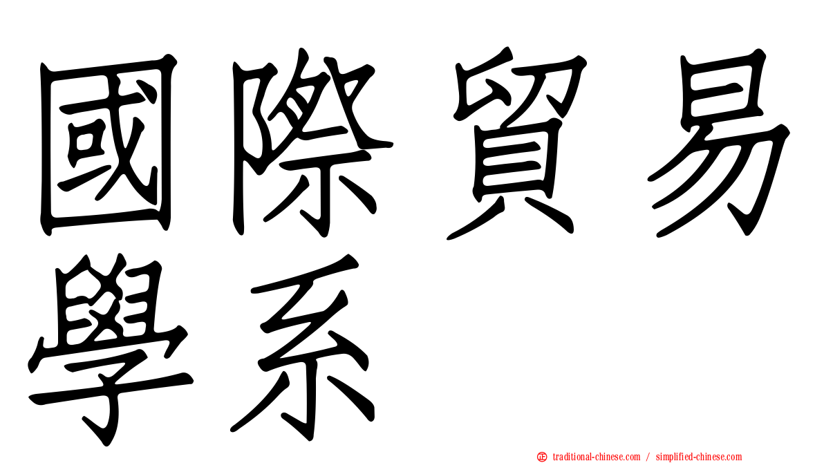 國際貿易學系