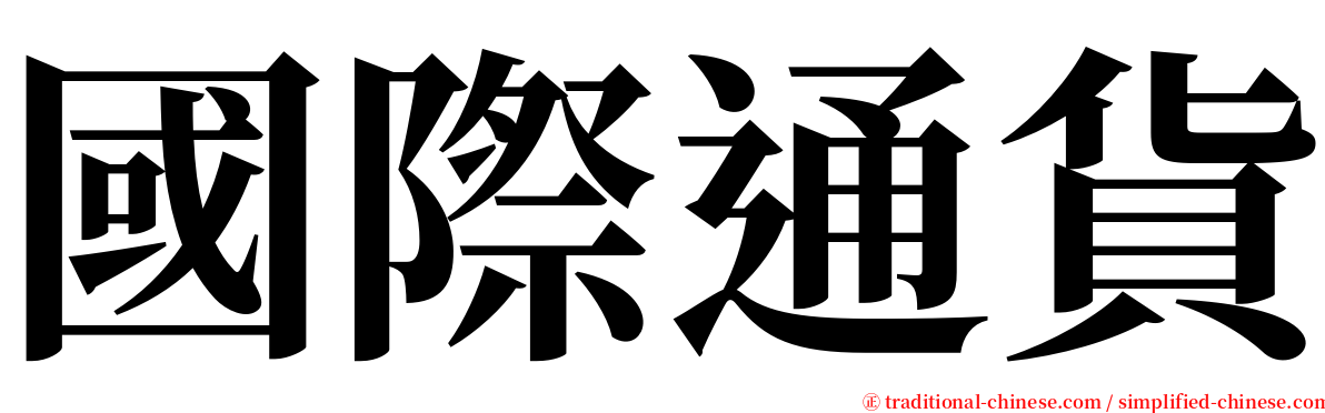 國際通貨 serif font