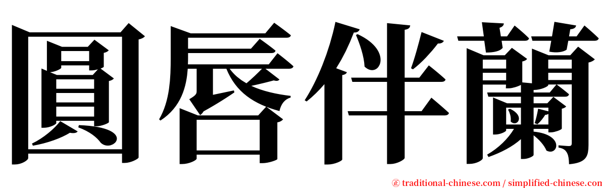 圓唇伴蘭 serif font