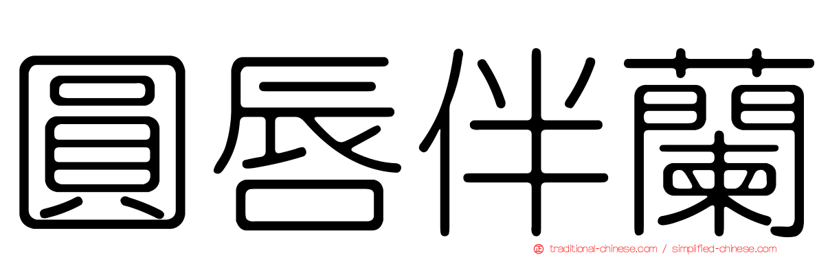 圓唇伴蘭