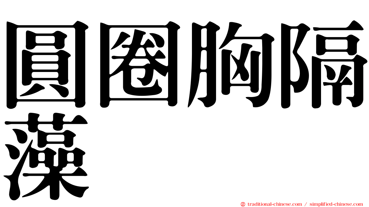圓圈胸隔藻