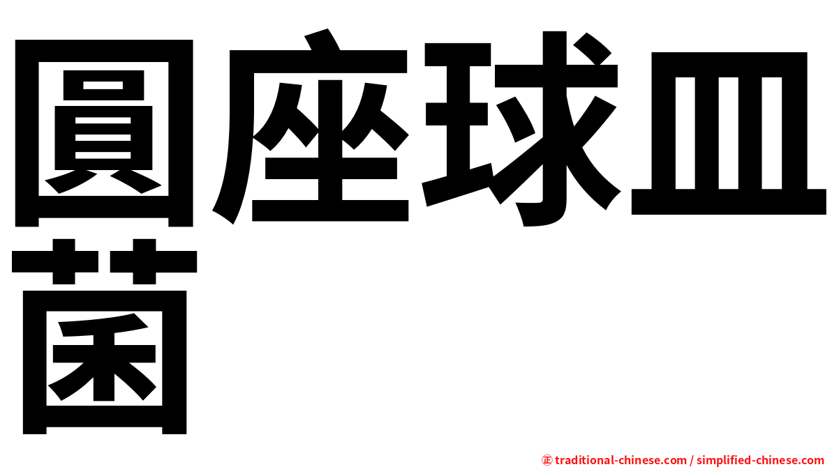 圓座球皿菌
