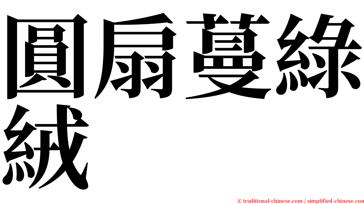 圓扇蔓綠絨 serif font