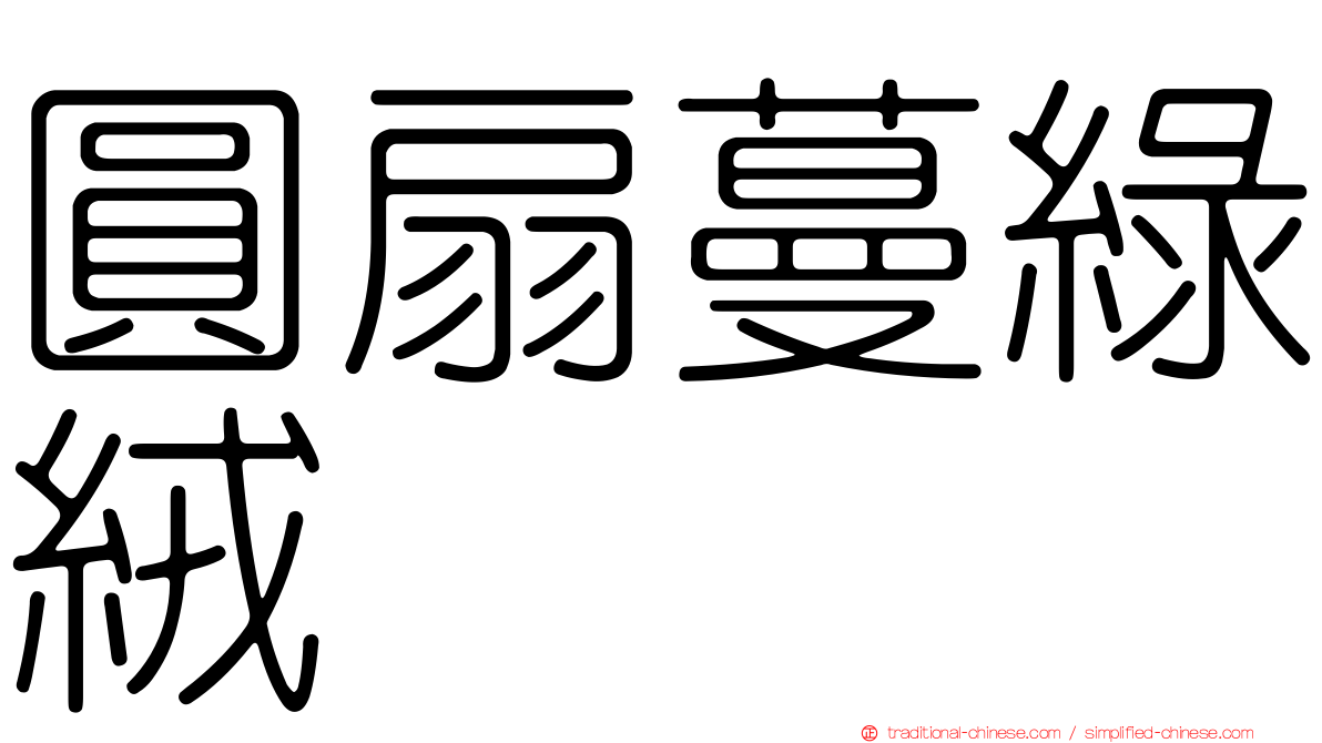 圓扇蔓綠絨