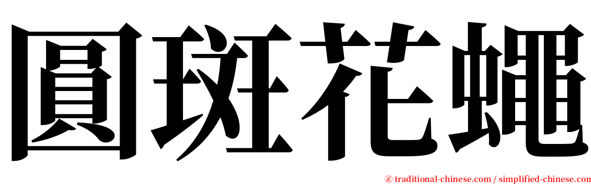 圓斑花蠅 serif font