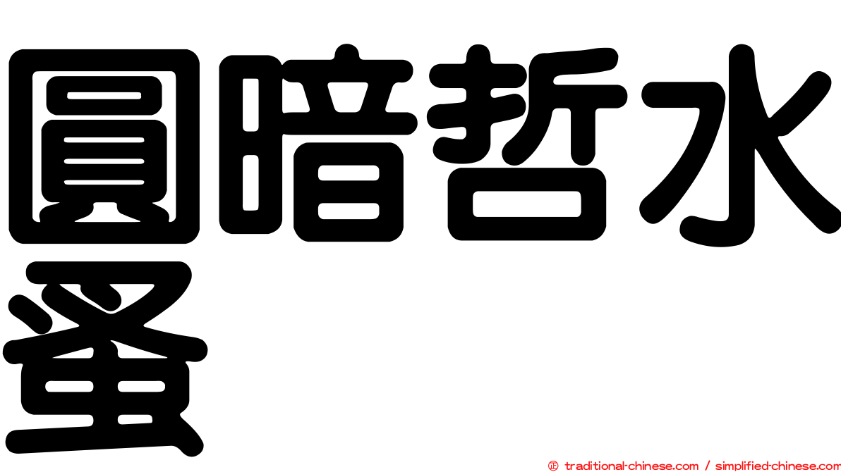 圓暗哲水蚤