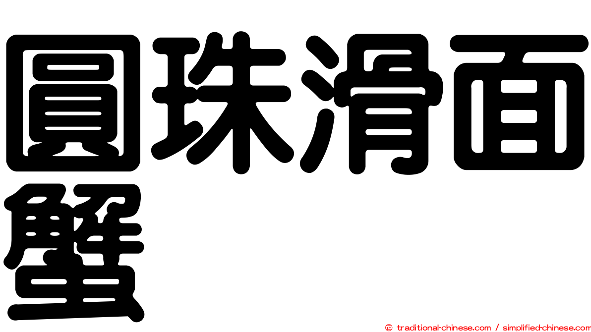 圓珠滑面蟹