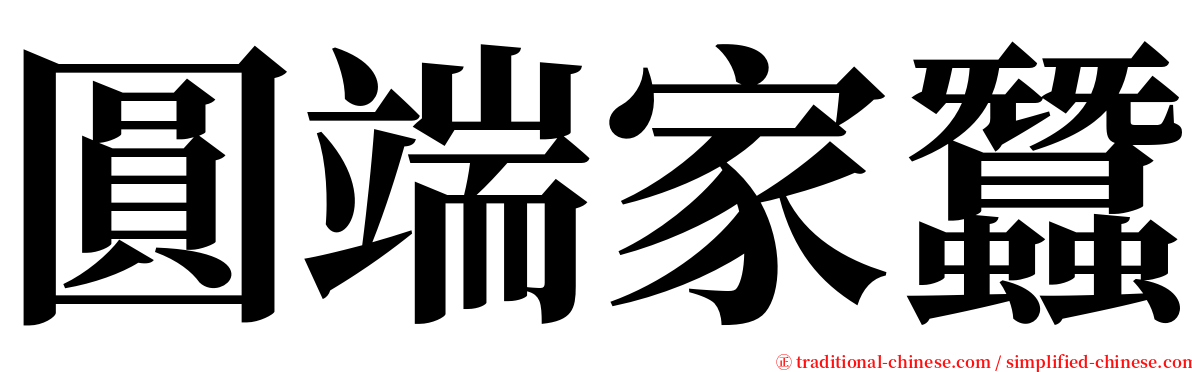 圓端家蠶 serif font