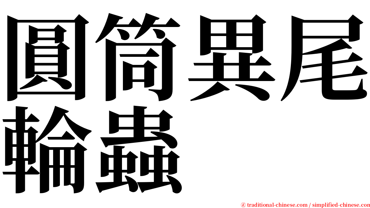 圓筒異尾輪蟲 serif font
