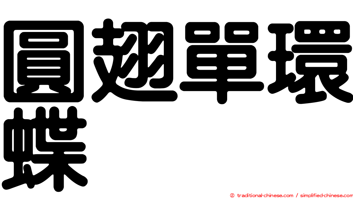 圓翅單環蝶