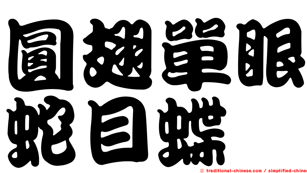 圓翅單眼蛇目蝶