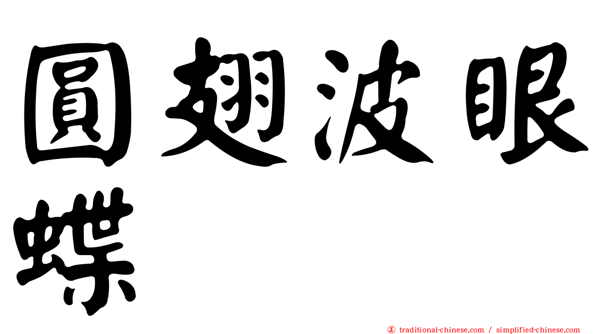 圓翅波眼蝶