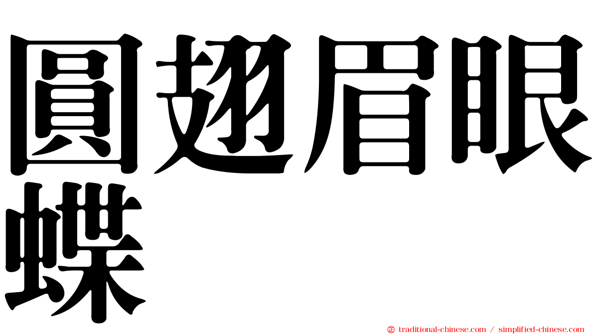 圓翅眉眼蝶