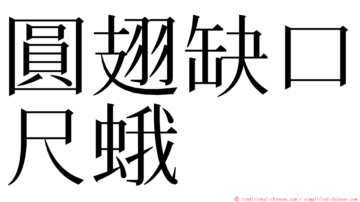 圓翅缺口尺蛾 ming font