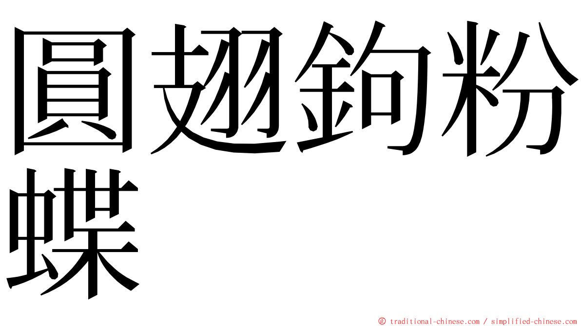 圓翅鉤粉蝶 ming font